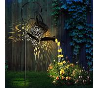 Lanterne solaire à LED pour arrosoir, étanche, décoration rétro en métal pour table de jardin, terrasse, cour, allée (avec support)