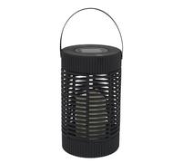 Lanterne Solaire - HOME DECO FACTORY - Effet Bougie - Design Moderne - Noir