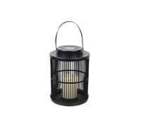 HOME DECO FACTORY - LAO0192, Lanterne Solaire Effet Bougie H25 cm, Luminaire d'Extérieur Élégant et Résistant aux Intempéries, Conçu pour Jardin et Terrasse, Noir