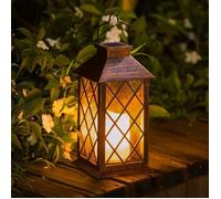 Lanterne Solaire de Jardin à Suspendre, LED Vacillante, Idéale pour Extérieur et Fêtes