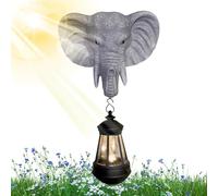 Lanterne Solaire de Jardin,Lanterne Éléphant Solaire Décorative Pour Extérieur | Luminaire Résine Éclairage d'Ambiance Décorations Extérieures pour Pelouse Porte d'Entrée Patio