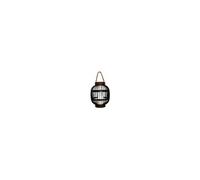 Lanterne solaire décorative FIDJY Noir Acier H30cm