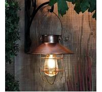 Lanterne solaire d'extérieur suspendue vintage en métal avec lampes LED chaudes pour jardin