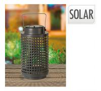Lanterne solaire en métal - D 14 x H 23,5 cm