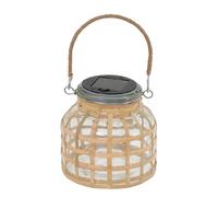 Lanterne Solaire en Verre Niky 12cm Naturel