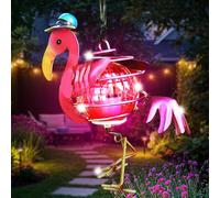 Lanterne Solaire Exterieur, Lampe Solaire Exterieur Jardin Étanchesr, Lumière LED en Forme de Flamant Rose, Lampes Solaires pour Jardin, Lanterne pour Jardin, Extérieur, Décoration de Jardin, Patio