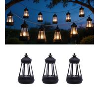 Lanterne Solaire Exterieur Suspendre, mini Lanternes Solaire d'extérieur, Lumiere Solaire Exterieur Decorative, Étanche, Pour deco Terrasse, Jardin (3L)