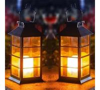 Lanterne solaire extérieure LED effet bougie