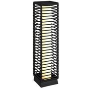 Lanterne Solaire Extérieure - Outsunny - en résine tressée - sans fil rechargeable - avec capteur de lumière - noir