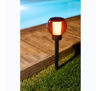 Lanterne solaire flamme 12 led ambrée