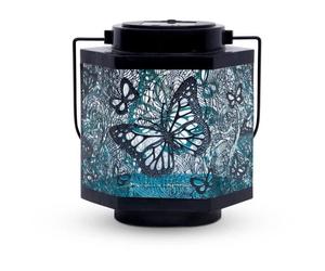 Lanterne solaire - GARDEN ID Papillon - Ø13 h15 cm - Autonomie 8h - Interrupteur - Pile AAA rechargeable.
