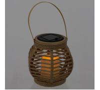 Lanterne Solaire - Home Deco Factory - Effet Bougie - Beige - H15 X L15 Cm