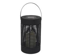 Lanterne Solaire - HOME DECO FACTORY - Effet Bougie - Design Moderne - Noir