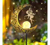 Vendos85 Lanterne solaire jardin motif creux verre craquelé