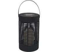 Lanterne solaire led effet bougie, en polypropylène noir avec anse (H23 cm) - - ALTOBUY Noir G