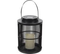 Lanterne solaire led effet bougie, en polypropylène noir avec anse (H25 cm) - - ALTOBUY Noir G