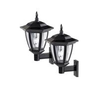 Luminea 2 lanternes solaires à LED 25 Lm design rétro