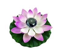 Lanterne Solaire Lotus pour Extérieur, Lumière de Lotus, Lumières de Piscine Flottantes Lumières Solaires LED RGB Fleur de Lotus Lampe Flottante étanche pour Bassin/Jardin/Piscine/Aquarium. (Mauve)