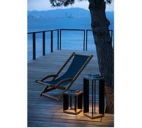 Lanterne solaire nomade Teck/aluminium - Teckalu - Les Jardins®