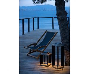 Lanterne solaire nomade Teck/aluminium - Teckalu - Les Jardins®