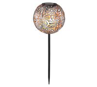 Lanterne solaire oriental couleur argent LED lampe solaire de table de jardin pour extérieur en gris, avec effet lumineux, LED batterie, H 54 cm