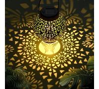 Lanterne solaire papillon en métal pour jardin extérieur