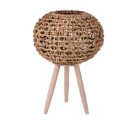 Lanterne sur pieds en rotin Natural Living - H. 66 cm - Beige