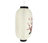 Lanterne Suspendue Japonaise en Soie et Fer, Blanche