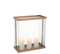 Lanterne verre doré h.45cm