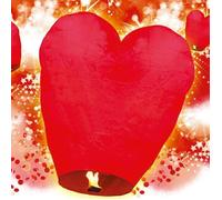 LANTERNE VOLANTE CUR PAPIER BIO 90X90CM ROUGE