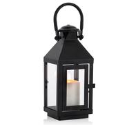 Lanternes de jardin pour bougies à piquer hautes style vintage porte-bougie en métal lanterne décorative suspendue Halloween pour mariages Noël fêtes intérieur extérieur 8,7 in