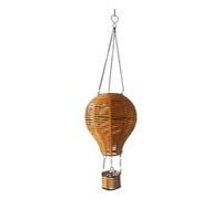 Lanternes en osier solaire d'extérieur - Lampe brillante de style ballon à air chaud, décoration en rotin imitation suspendue, lumière décorative de lanterne de jardin | Convient pour le salon