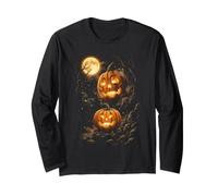 Lanternes Jack O Classiques Pleine Lune scène d'halloween Manche Longue