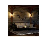 vidaXL Lanternes murales solaires d'extérieur 2 pcs blanc
