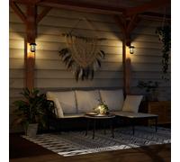 vidaXL Lanternes murales solaires d'extérieur 4 pcs blanc