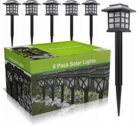 Lanternes Set Lampes de jardin estampées Solar Warm Lampes de jardin 6x