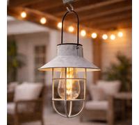 Lanternes Suspendues LED À Filament Vintage Solar Grey Extérieur Jardin IP44