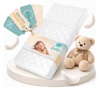 Lantigo Matelas Bébé AERO 2 Côtés 40x90 cm Respirant | Landau Berceau Lit d'Appoint, Aloe Vera, Lavable Machine, Production UE, Hypoallergénique