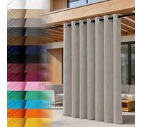 Lantigo Rideau Extérieur Argent 155x200 cm résistant intempéries Pergola