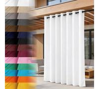 Lantigo Rideau Extérieur Blanc 155x260 cm Anti-UV résistant XXL