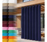 Lantigo Rideau Extérieur Bleu Marine 155x180 cm imperméable Œillets