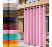 Lantigo Rideau Extérieur Rose Clair 155x240 cm Hydrofuge Terrasse Set