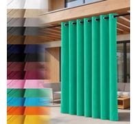 Lantigo Rideau Extérieur Vert 155x250 cm imperméable Coupe-Vent Set