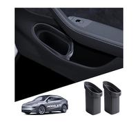 LANTU Lot de 2 poubelles de porte de voiture pour Tesla Model 3/Y - Poubelle intérieure - Poche latérale - Boîte de rangement à fente - Silicone souple - Tesla Model 3/Y 2016-2026 Highland Juniper