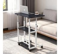LANTUS Bureau Assis Debout Plateau Complet,Bureau Gamer, Réglable en Hauteur, Table d'Ordinateur avec Support Écran,60 x 40 x 90 cm - Noir et Blanc