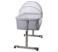 LANTUS Cododo Bébé,2 en 1, Lit d'Appoint, Lit Parapluie Bébé,Mini Berceau, inclinable, Matelas Inclus, (96 * 57 * 77cm (Gris))