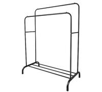 LANTUS Portant/Penderie à vêtement Métal étendoir, séchoir à Linge Porte-vêtements - Porte-vêtements pour chambre à coucher Porte-Manteaux Avec Double(145-125 * 110 * 54cm-noir)