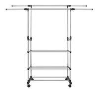 LANTUS Portants, Portant a Vetements, Porte-Manteau, Hauteur Réglable, Penderie à Vêtement Télescopique, avec Roulettes,78 * 42*（70-150） cm （acier inoxydable）