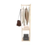 LANTUS Porte Manteau Sur Pieds Bambou, Portant à Vêtements Polyvalent Vestiaire d'Entrée Charge max 35kg Idéal Pour Maison Chambre Salon - 155 * 38 * 30,5 cm - Couleur d'origine