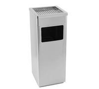 LANTUS Poubelle en acier inoxydable, Poubelle amovible sur pied en acier inoxydable l, extérieur, intérieur et extérieur, Bacs à ordures de cuisine-Argent (1 PC) 24 * 24 * 60cm-35L